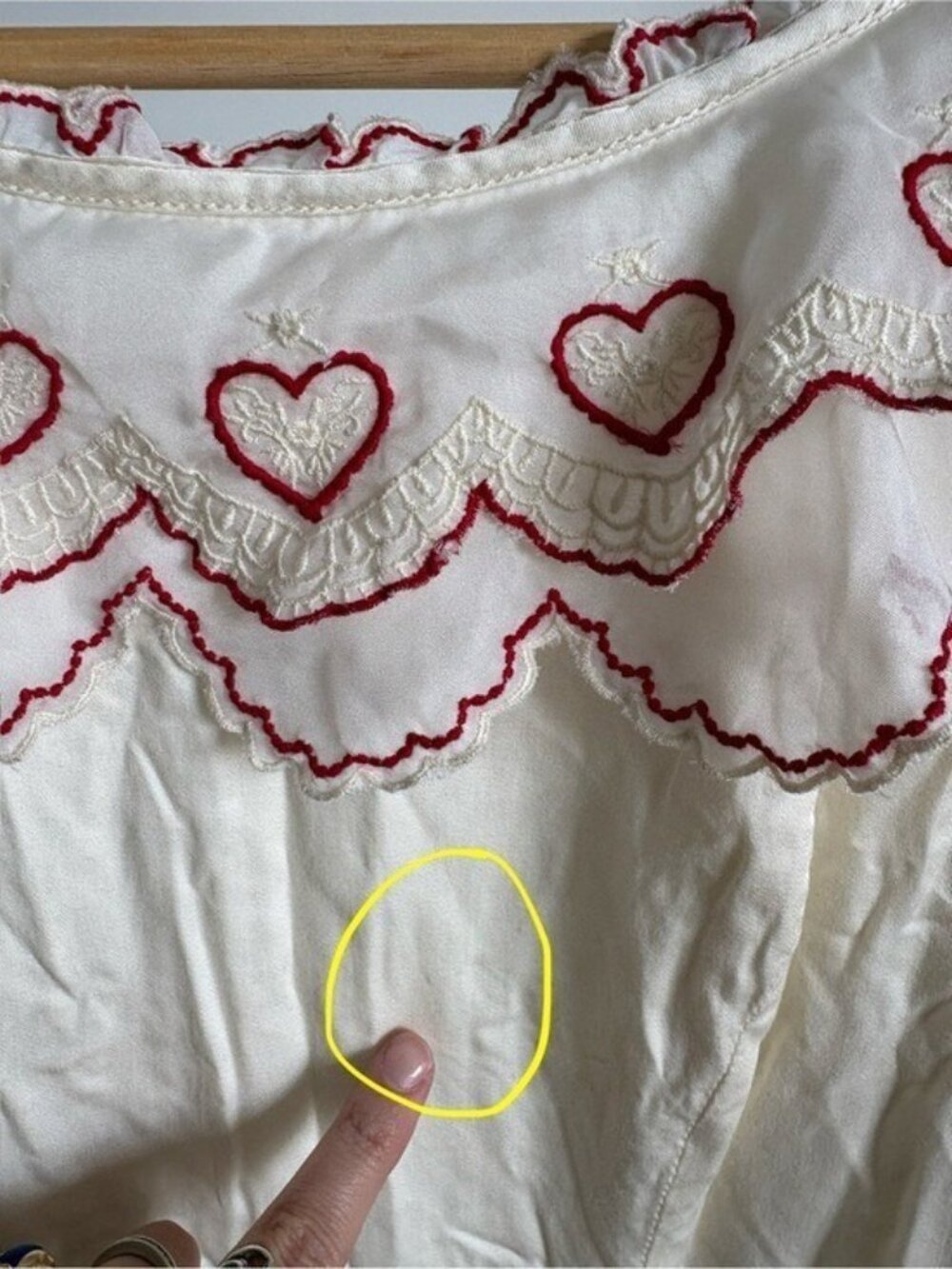 $369 NWT For Love And Lemons “Amor”Embroidered Mini Dress in Cream Sz XS - Picture 14 of 14